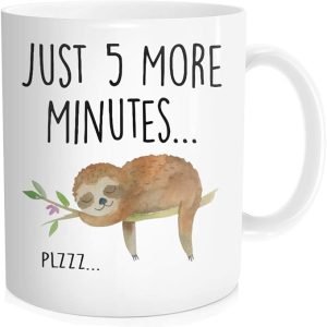 cute sleeping sloth coffee mug
