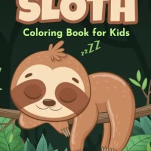 sloth coloring book for kids