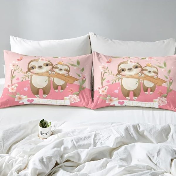 super soft sloth bedding sheet set