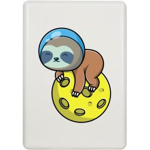 sloth on the moon fridge magnet