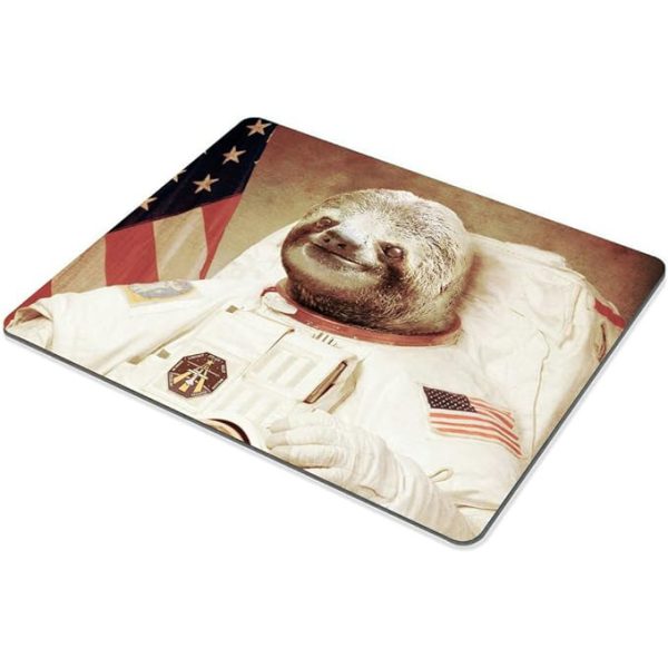astronaut sloth mouse pad