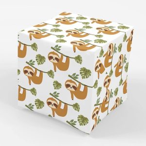 sloth gift wrapping paper