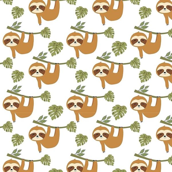 sloth gift wrapping paper