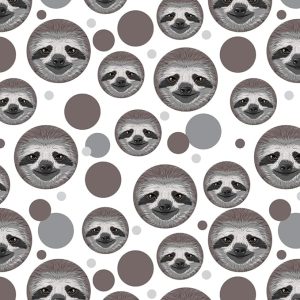 sloth gift wrapping paper roll