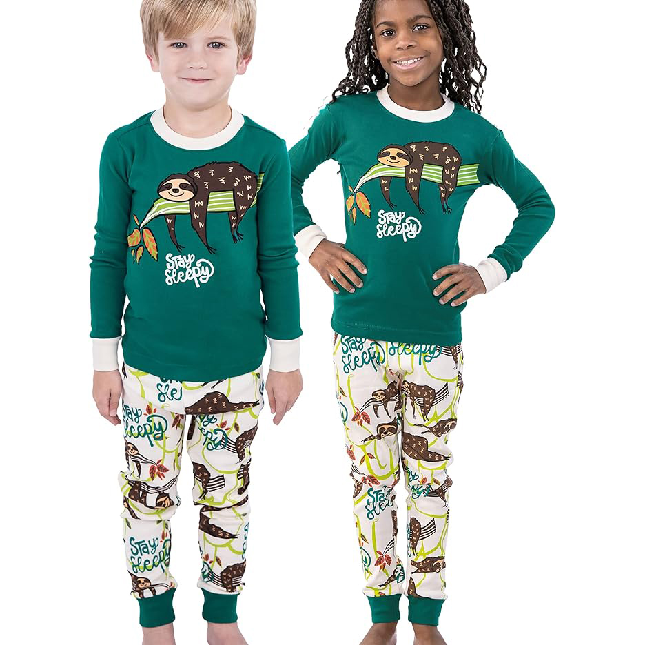sloth pajamas for kids