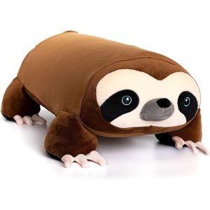 memory foam brown plush sloth pillow