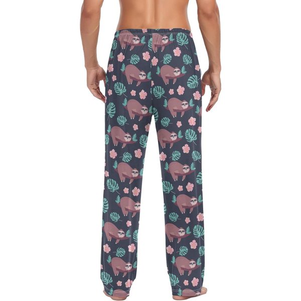 men's sloth pajama lounge pants