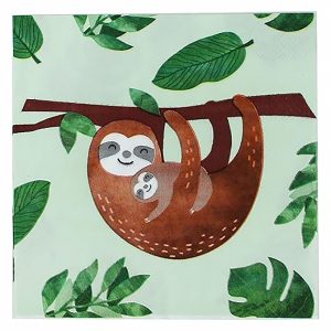 sloth party napkins