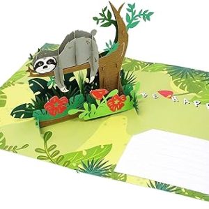3-D Sloth pop-up card