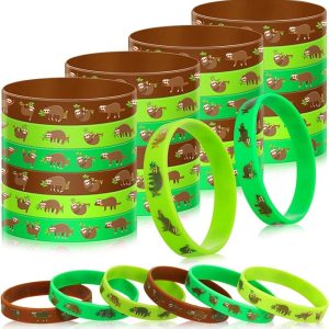 sloth party silicone wristbands