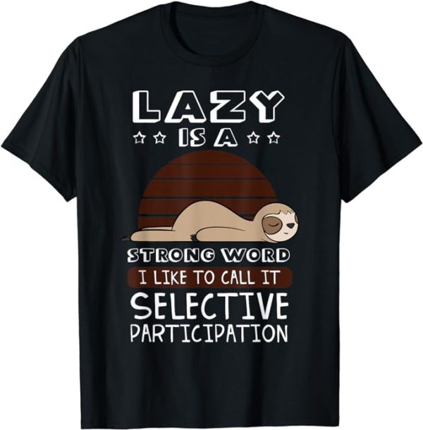lazy sloth t-shirt