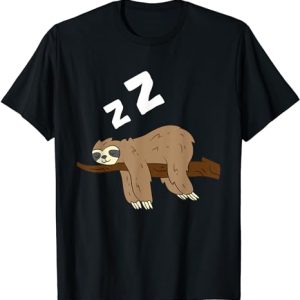 tired sleepy sloth T-shirt