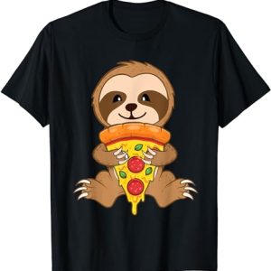 pizza lover baby sloth t-shirt