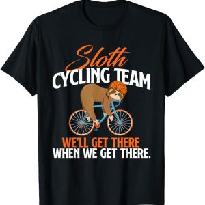sloth riding a bicycle t-shirt design