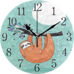 sloth wall clock