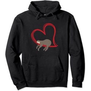 sloth heart hoodie