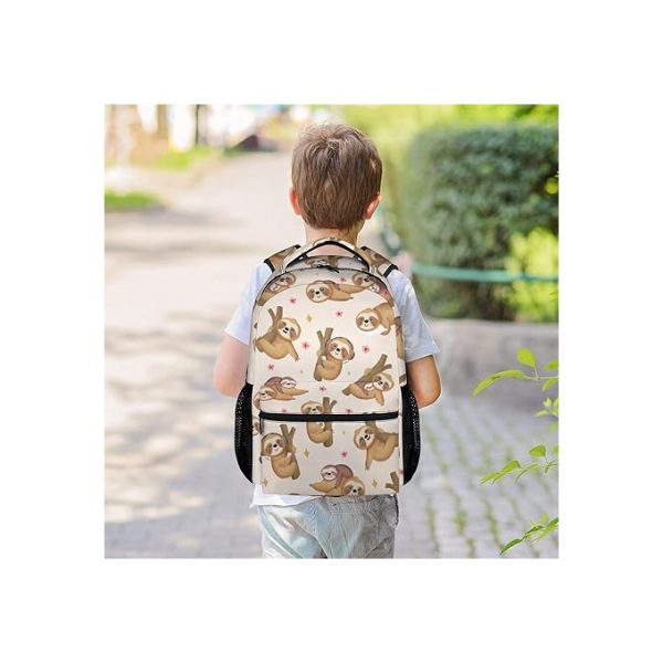 kid's tan sloth school backpack