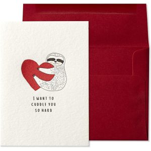 sloth valentine's day card